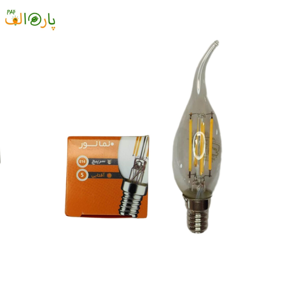 لامپ اشکی 5 وات نمانور آفتابی